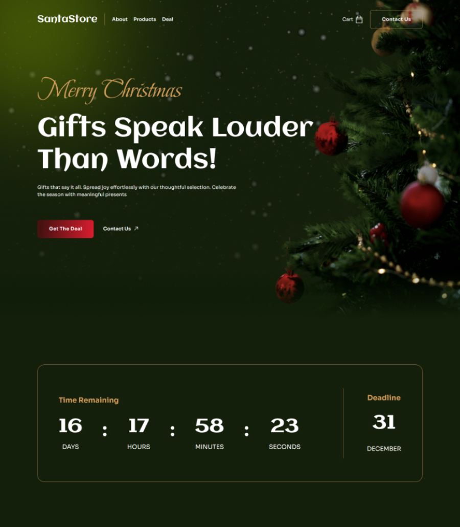 SantaStore – Christmas Landing Page